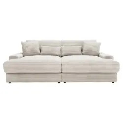 Bigsofa in Cord Naturfarben