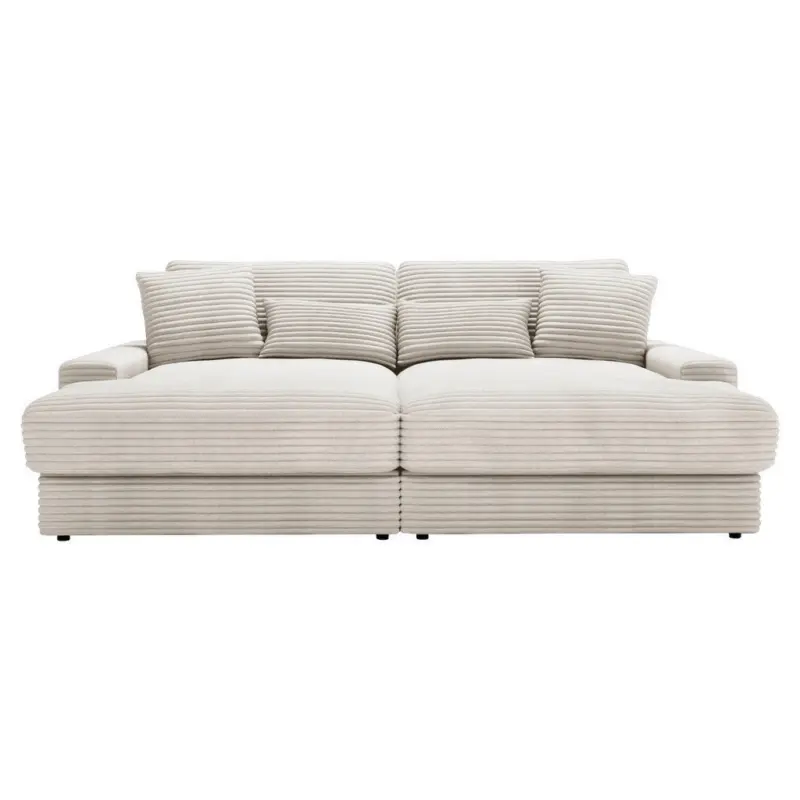 Bigsofa in Cord Naturfarben
