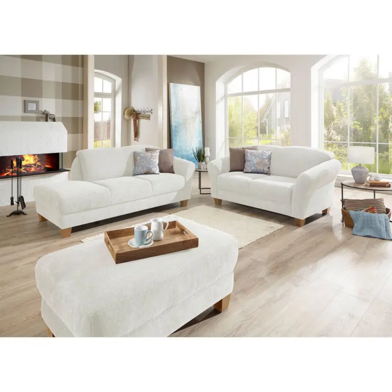 R&eacute;camiere in Flachgewebe Creme