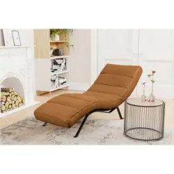 Relaxliege in Echtleder Cognac