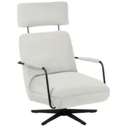 Sessel in Flachgewebe, Boucl&eacute; Wei&szlig;