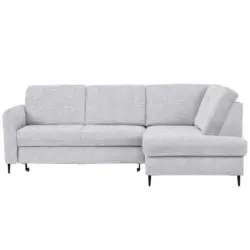 Ecksofa in Chenille Hellgrau