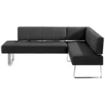 XXXLutz Lauterach - Ihr M&ouml;belhaus bei Bregenz Eckbank 227/165 cm in Edelstahlfarben, Dunkelbraun