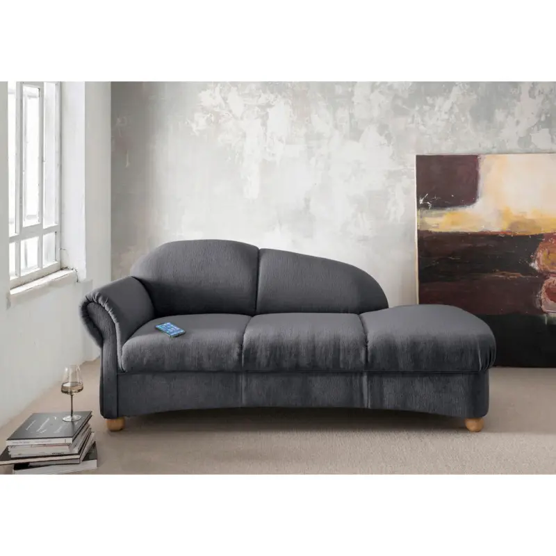 Ottomane Torello in Mikrofaser Anthrazit