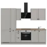 XXXLutz Lauterach - Ihr M&ouml;belhaus bei Bregenz K&uuml;chenleerblock 270 cm in Grau, Eiche dunkel