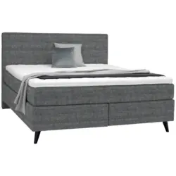 Boxspringbett 180/200 cm in Dunkelgrau
