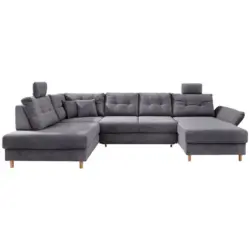 Wohnlandschaft in Cord Grau