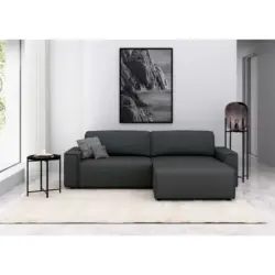 Ecksofa Chance in Struktur Anthrazit 265/164 cm