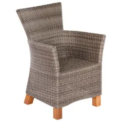 Gartensessel-Set Metall, Kunststoff Grau