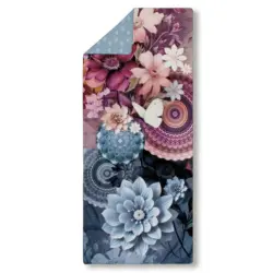 Sporthandtuch 75/180 cm HIP Blau, Multicolor, Bordeaux