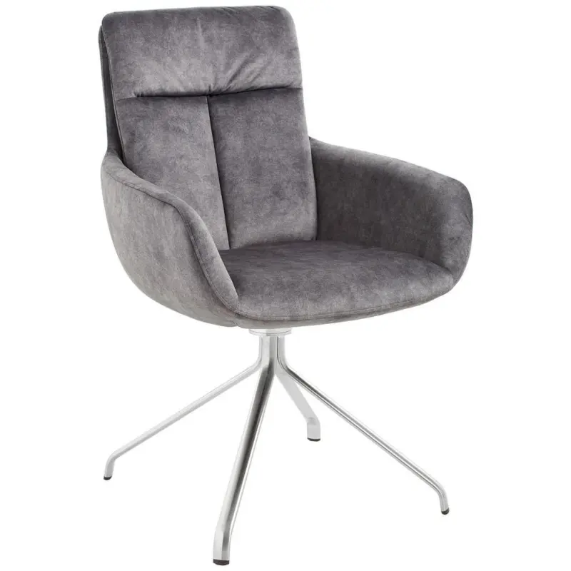 Armlehnstuhl Lederauswahl, Stoffauswahl, Gestellauswahl Velours