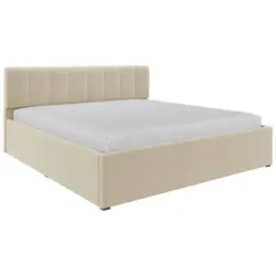 Polsterbett Lattenrost, Bettkasten Creme 180/200 cm