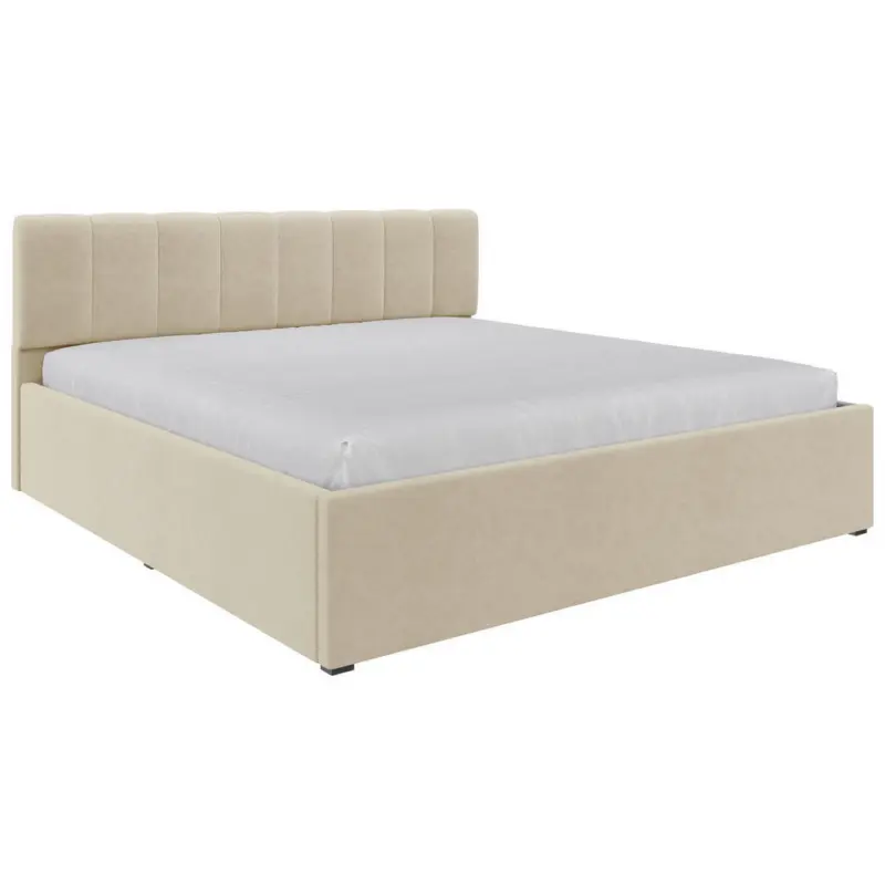 Polsterbett Lattenrost, Bettkasten Creme 180/200 cm