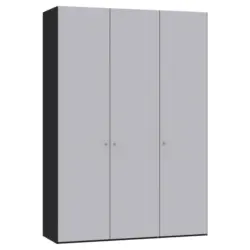 Dreht&uuml;renschrank in Schwarz, Hellgrau