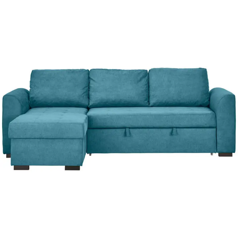 Ecksofa in Webstoff Petrol 155/243 cm