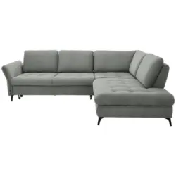 Ecksofa in Struktur Hellgrau 288/233 cm