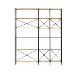 Regal 170/210/30 cm Naturfarben, Schwarz