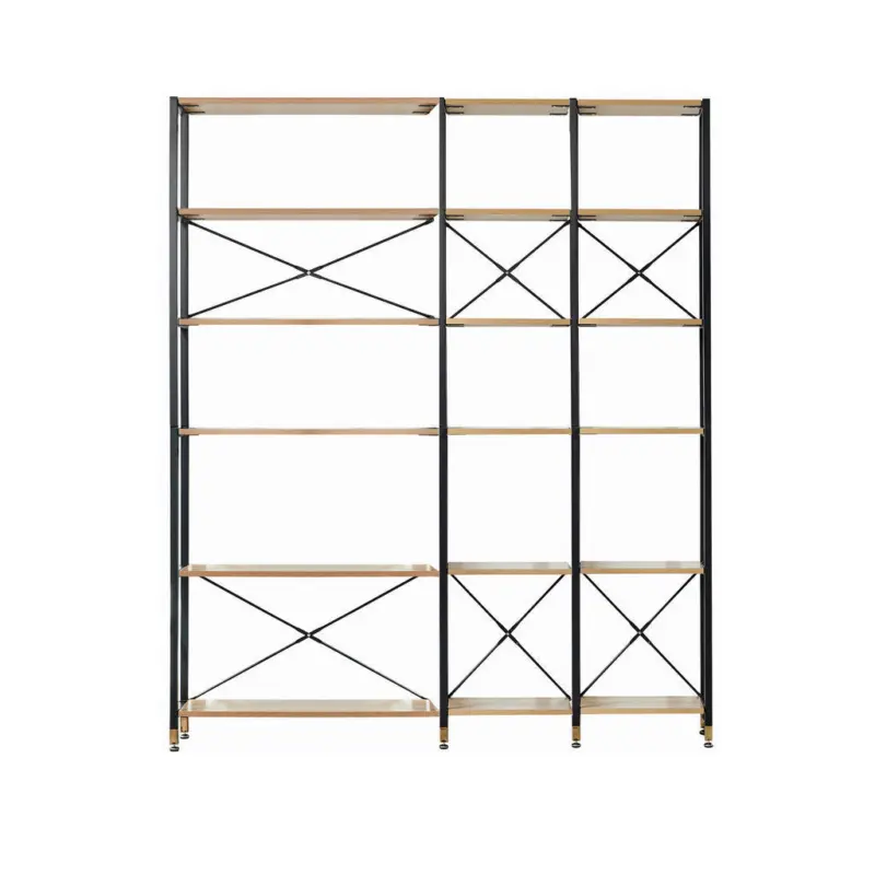 Regal 170/210/30 cm Naturfarben, Schwarz