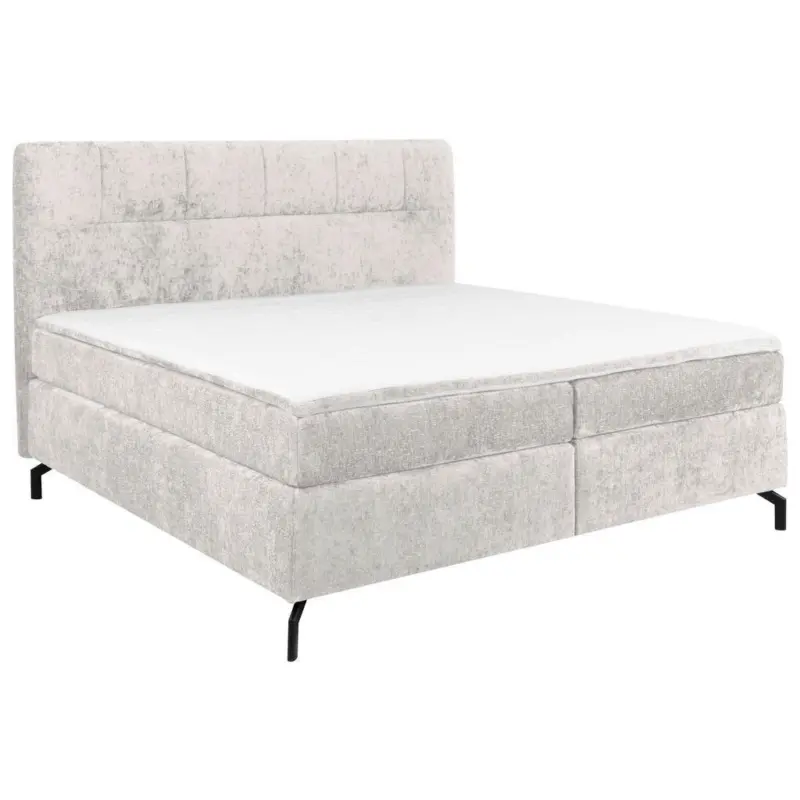 Boxspringbett 160/200 cm in Hellgrau