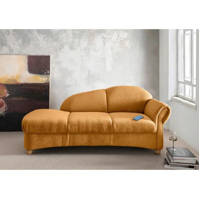 Ottomane Torello in Mikrofaser Goldfarben