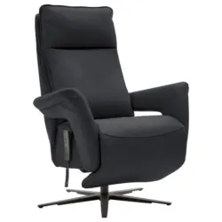 Relaxsessel in Leder Anthrazit