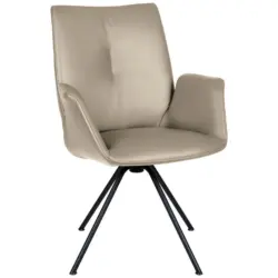 Armlehnstuhl Beinauswahl, Lederauswahl, Sitzfl&auml;che 360&deg; drehbar Echtleder