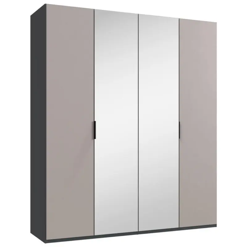 Faltt&uuml;renschrank in Graphitfarben, Grau, Sahara