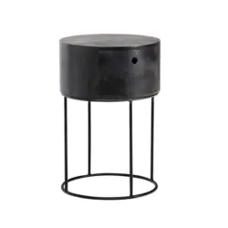 Nachttisch in massiv Mangoholz Schwarz