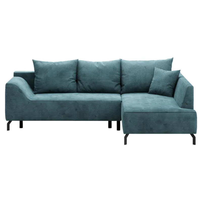 Eckschlafsofa in Cord Mintgr&uuml;n