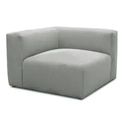 Sofaelement in Cord, Mikrofaser Hellgrau