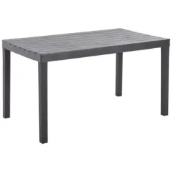 Gartentisch Kunststoff Anthrazit rechteckig