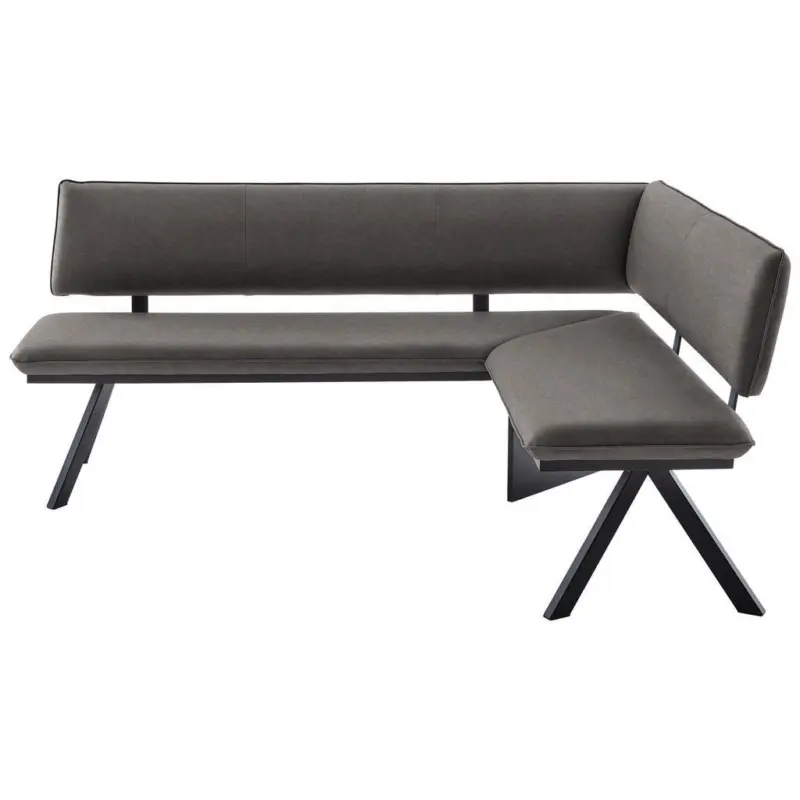 Eckbank 190/150 cm in Schwarz, Dunkelgrau