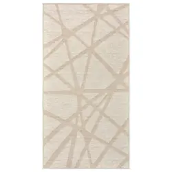 Flachwebeteppich 80/150 cm Living-Urban, waschbar Honig, Beige