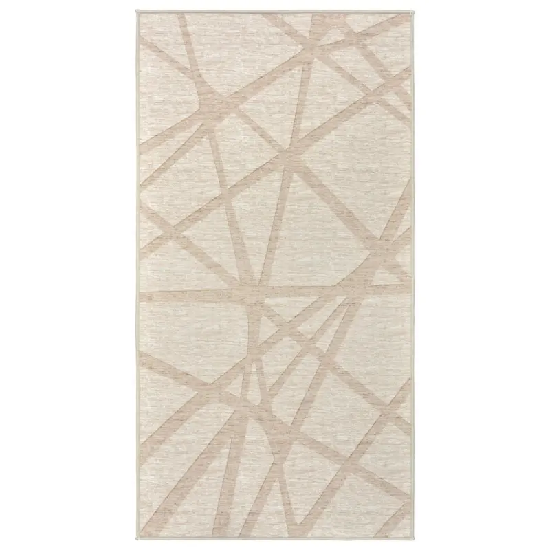Flachwebeteppich 80/150 cm Living-Urban, waschbar Honig, Beige