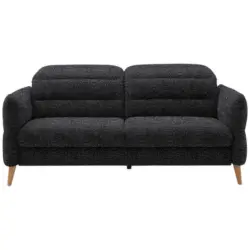 2-Sitzer-Sofa in Webstoff Schwarz