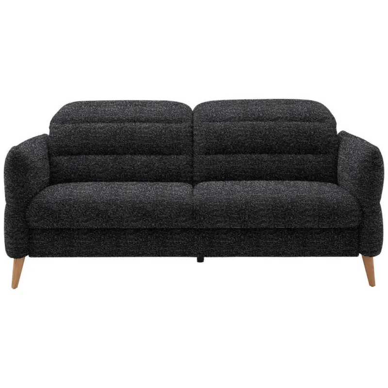 2-Sitzer-Sofa in Webstoff Schwarz