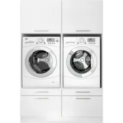 Hauswirtschaftsraum 134,8/200/67,6 cm in Wei&szlig;