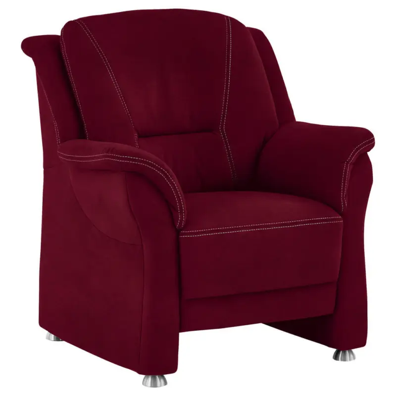Sessel in Mikrofaser Rot