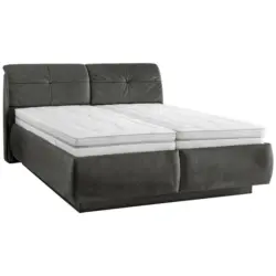 Polsterbett Lattenroste, Matratzen Grau 180/200 cm