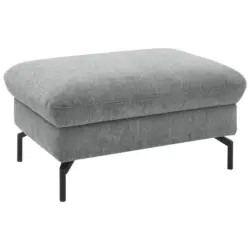 Hocker in Metall, Textil Grau