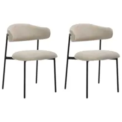 Stuhl-Set 2 St&uuml;ck Webstoff