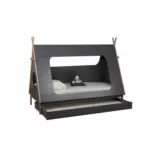 XXXLutz Lauterach - Ihr M&ouml;belhaus bei Bregenz Hausbett Lattenrost, Bettschublade 90/200 cm in Naturfarben, Dunkelgrau