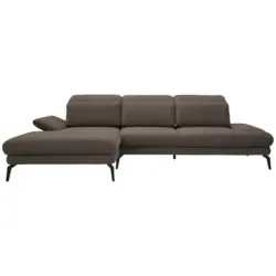 Ecksofa in Webstoff Hellbraun 180/289 cm