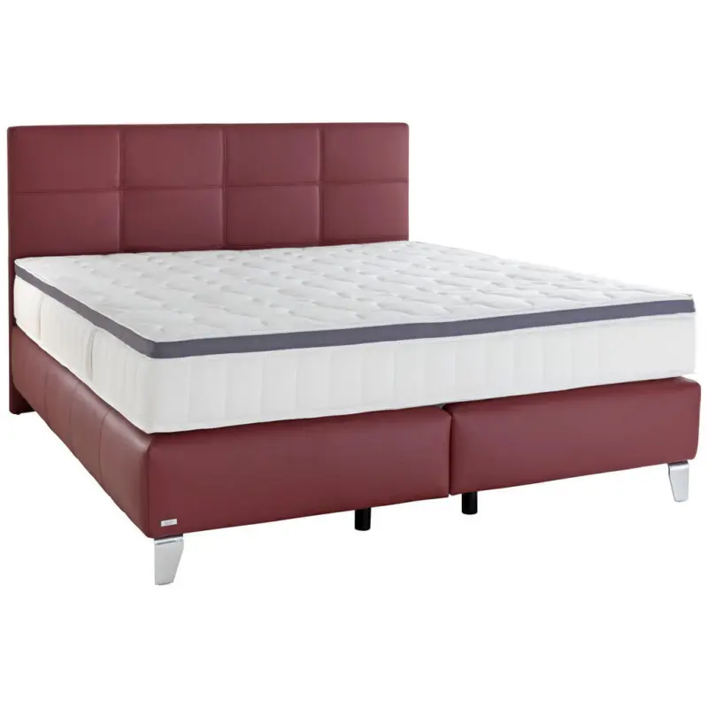 Boxspringbett 200/200 cm in Bordeaux