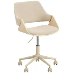 Drehstuhl in Leinenoptik Naturfarben, Beige