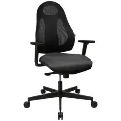 Drehstuhl in Webstoff, Netz Schwarz