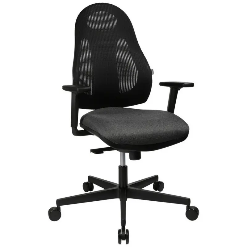 Drehstuhl in Webstoff, Netz Schwarz