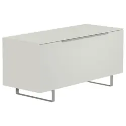 Lowboard Wei&szlig;, Alufarben 110/66/45 cm