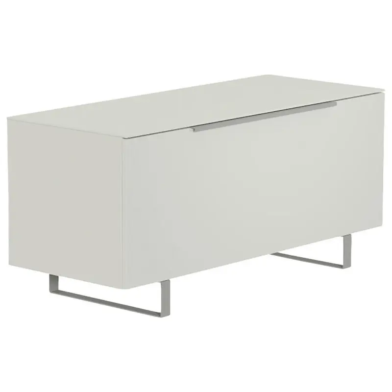 Lowboard Wei&szlig;, Alufarben 110/66/45 cm