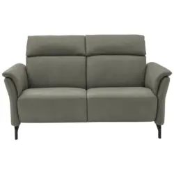 2-Sitzer-Sofa in Echtleder Grau